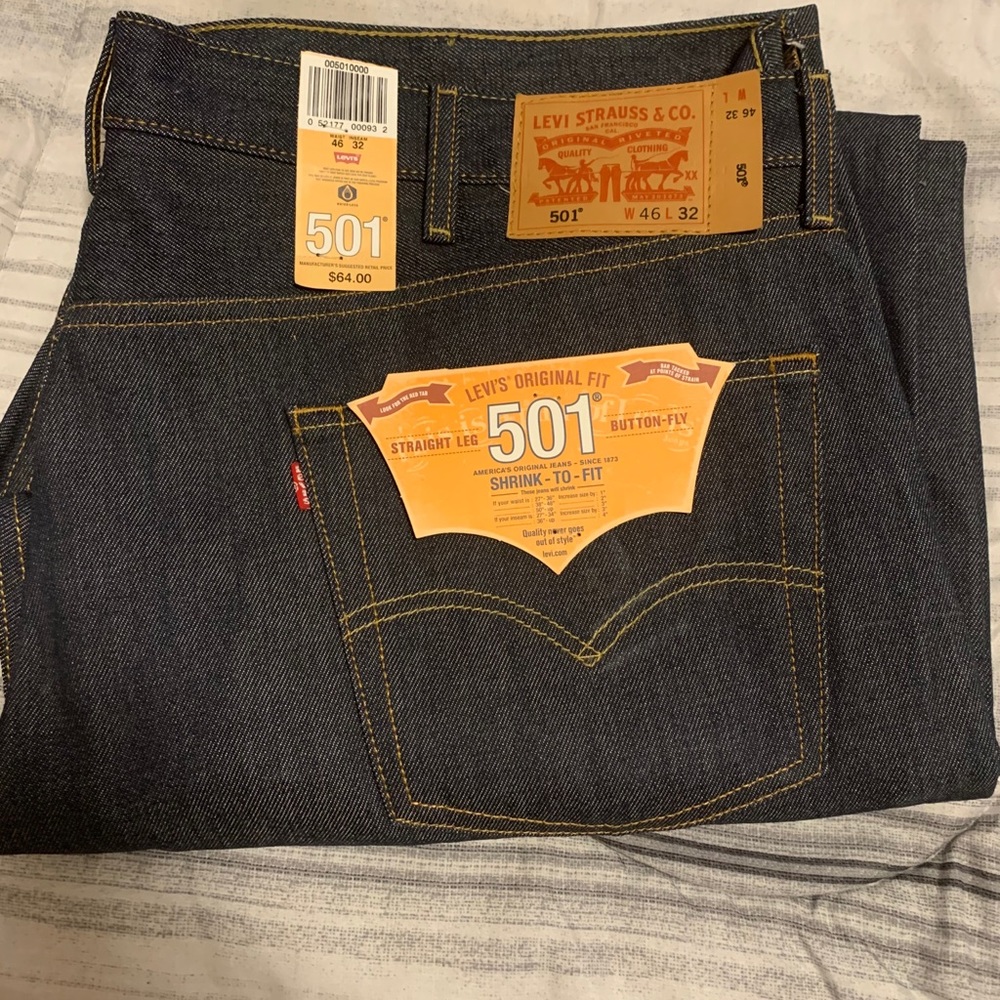Levi’s 501 jeans. 3 pairs. 2 are unworn.